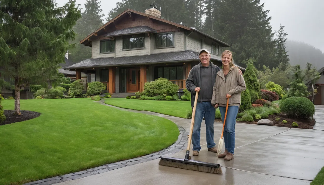 Freshly poured concrete driveway beside a wood-frame home in the Sultan area