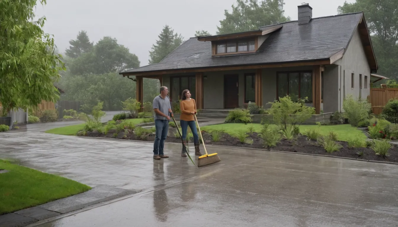A freshly poured concrete driveway beside a wood-frame home in Sultan